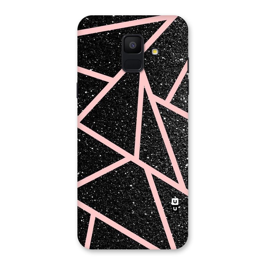 Concrete Black Pink Stripes Back Case for Galaxy A6 (2018)
