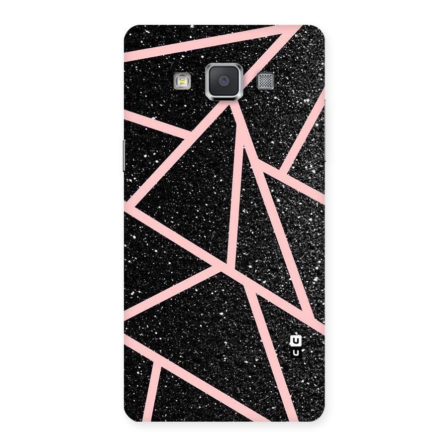 Concrete Black Pink Stripes Back Case for Galaxy Grand Max