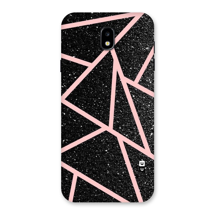 Concrete Black Pink Stripes Back Case for Galaxy J7 Pro