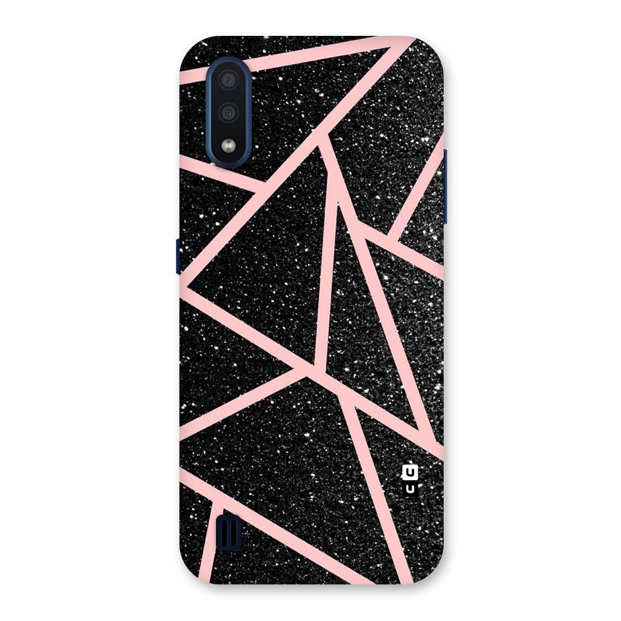 Concrete Black Pink Stripes Back Case for Galaxy M01