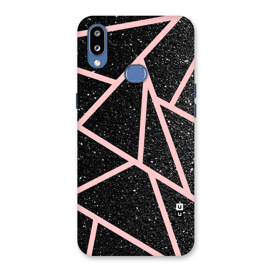 Concrete Black Pink Stripes Back Case for Galaxy M01s