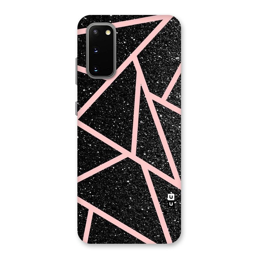 Concrete Black Pink Stripes Back Case for Galaxy S20