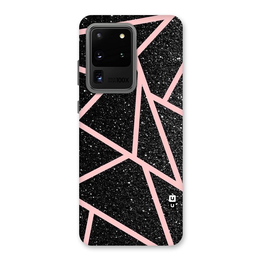 Concrete Black Pink Stripes Back Case for Galaxy S20 Ultra