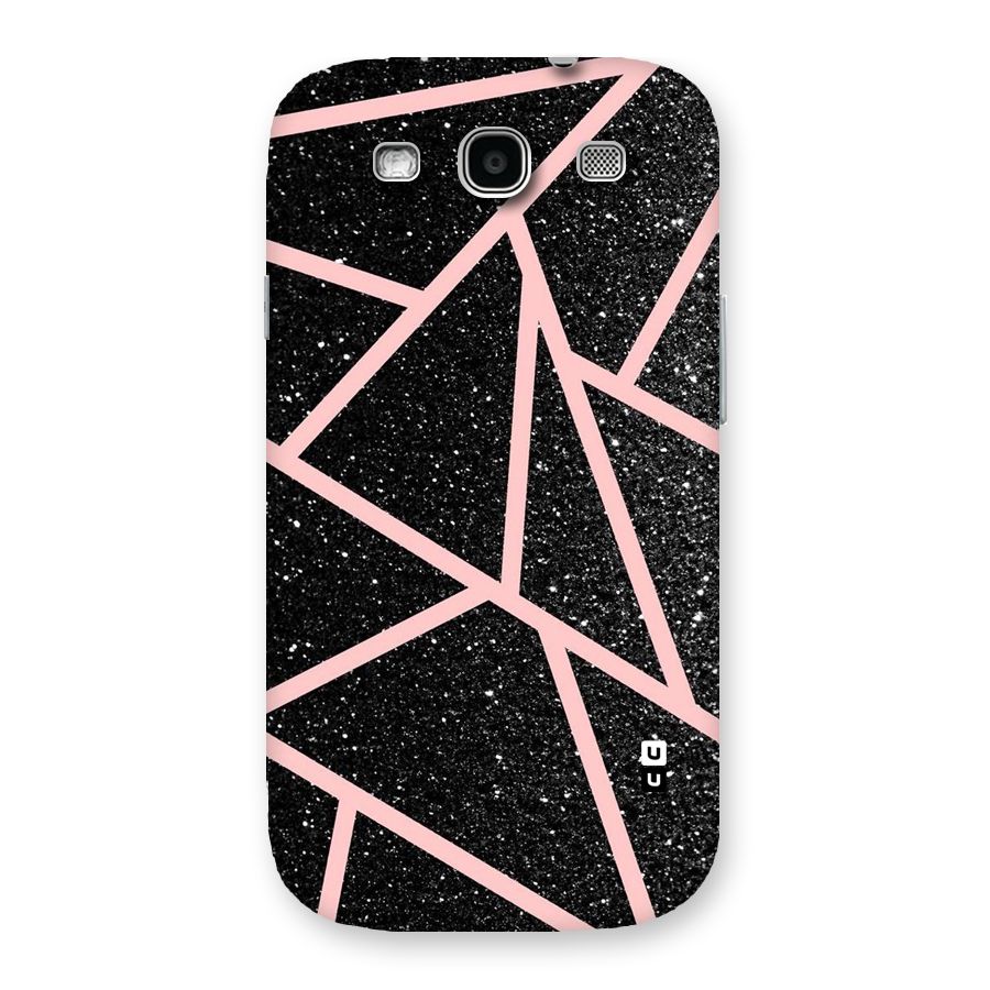 Concrete Black Pink Stripes Back Case for Galaxy S3