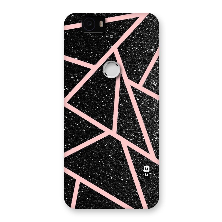 Concrete Black Pink Stripes Back Case for Google Nexus-6P