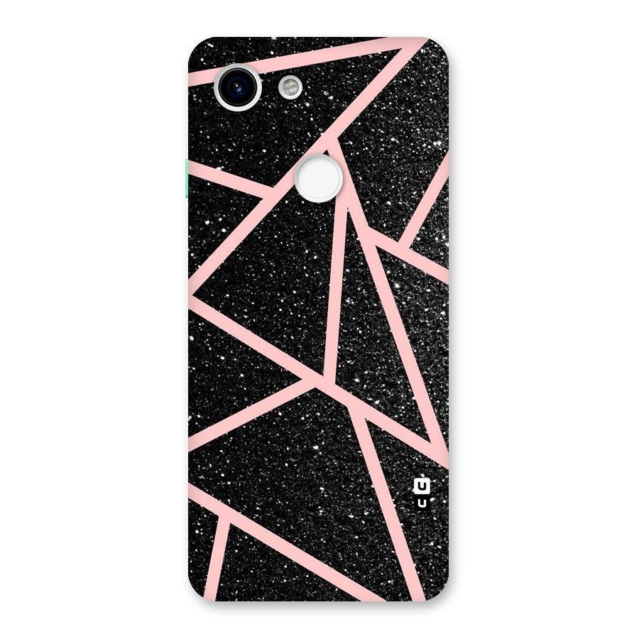 Concrete Black Pink Stripes Back Case for Google Pixel 3