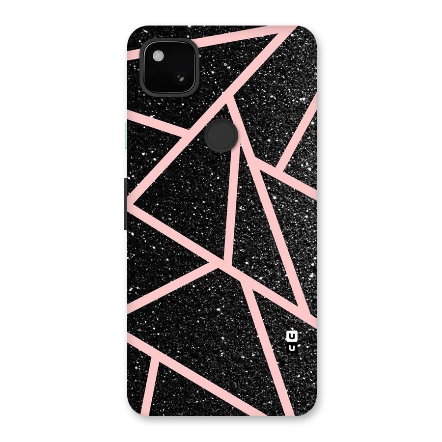 Concrete Black Pink Stripes Back Case for Google Pixel 4a