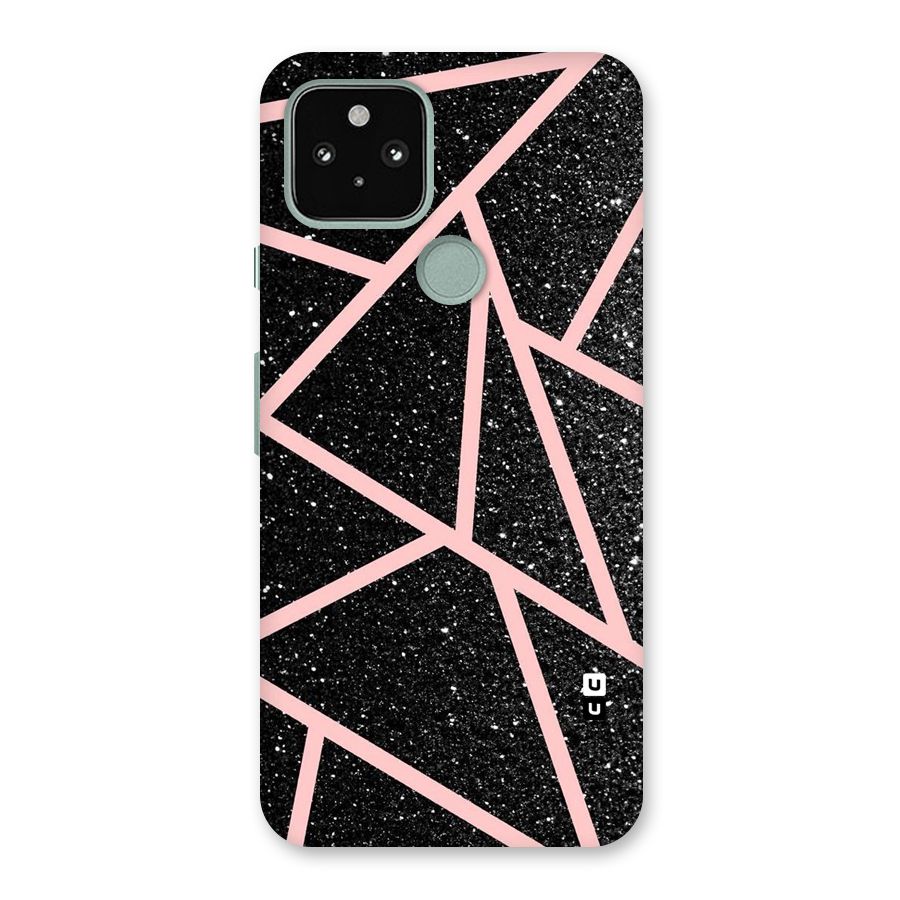Concrete Black Pink Stripes Back Case for Google Pixel 5