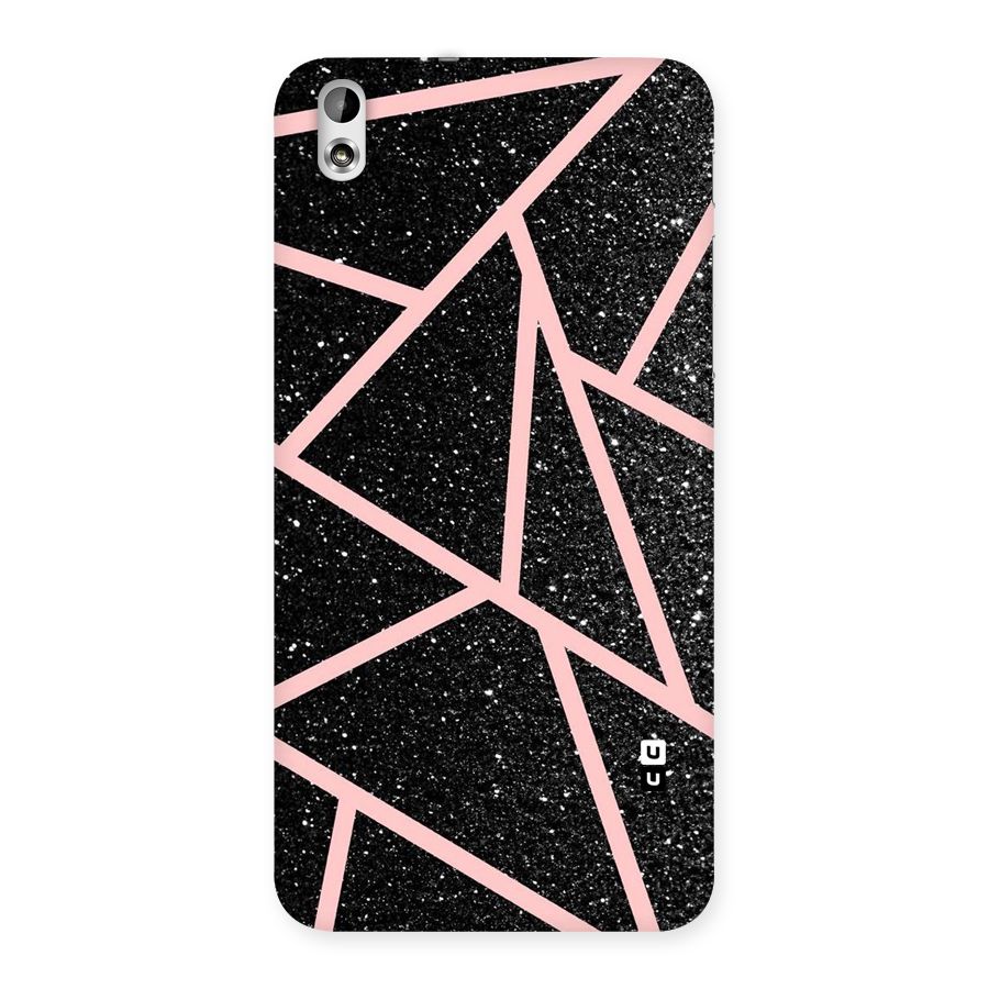 Concrete Black Pink Stripes Back Case for HTC Desire 816g