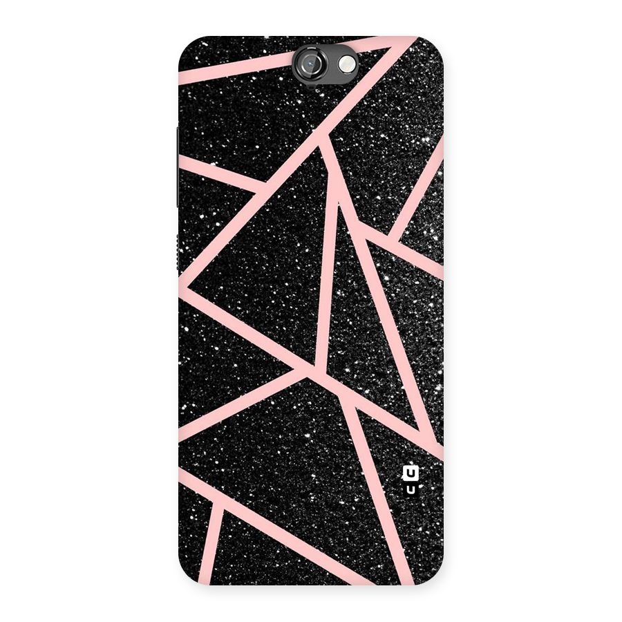 Concrete Black Pink Stripes Back Case for HTC One A9