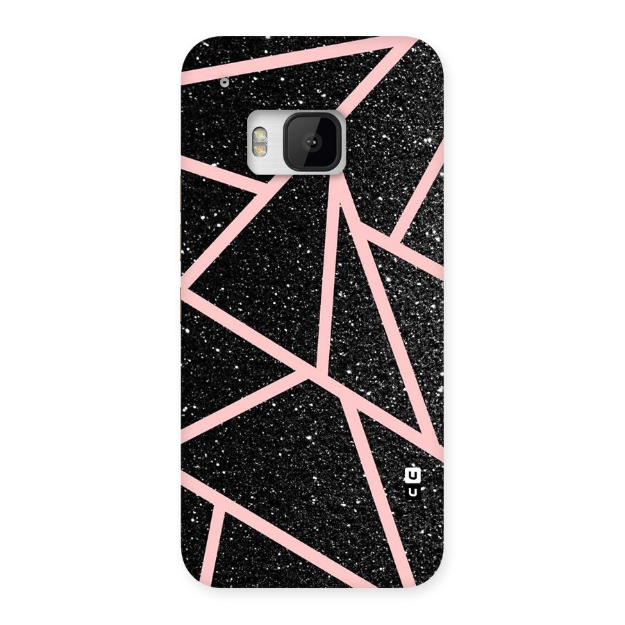 Concrete Black Pink Stripes Back Case for HTC One M9