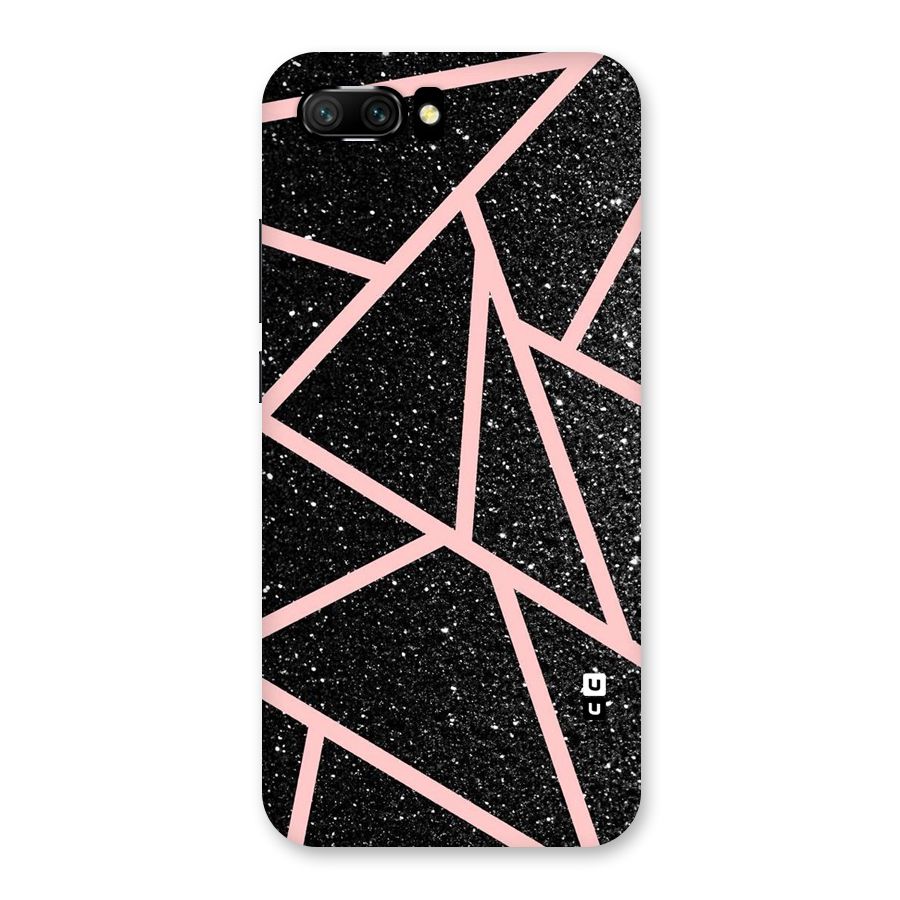 Concrete Black Pink Stripes Back Case for Honor 10