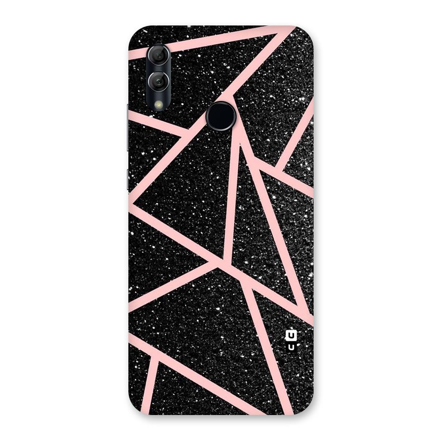 Concrete Black Pink Stripes Back Case for Honor 10 Lite
