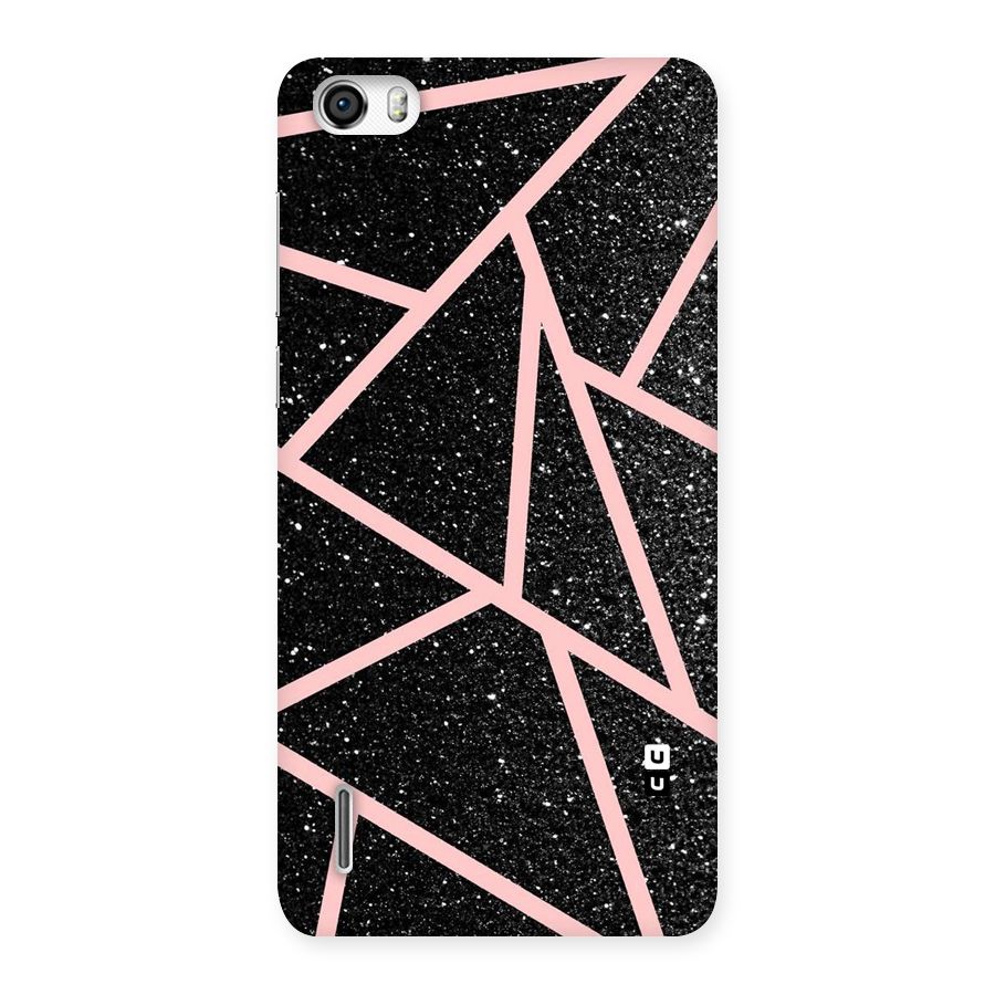 Concrete Black Pink Stripes Back Case for Honor 6