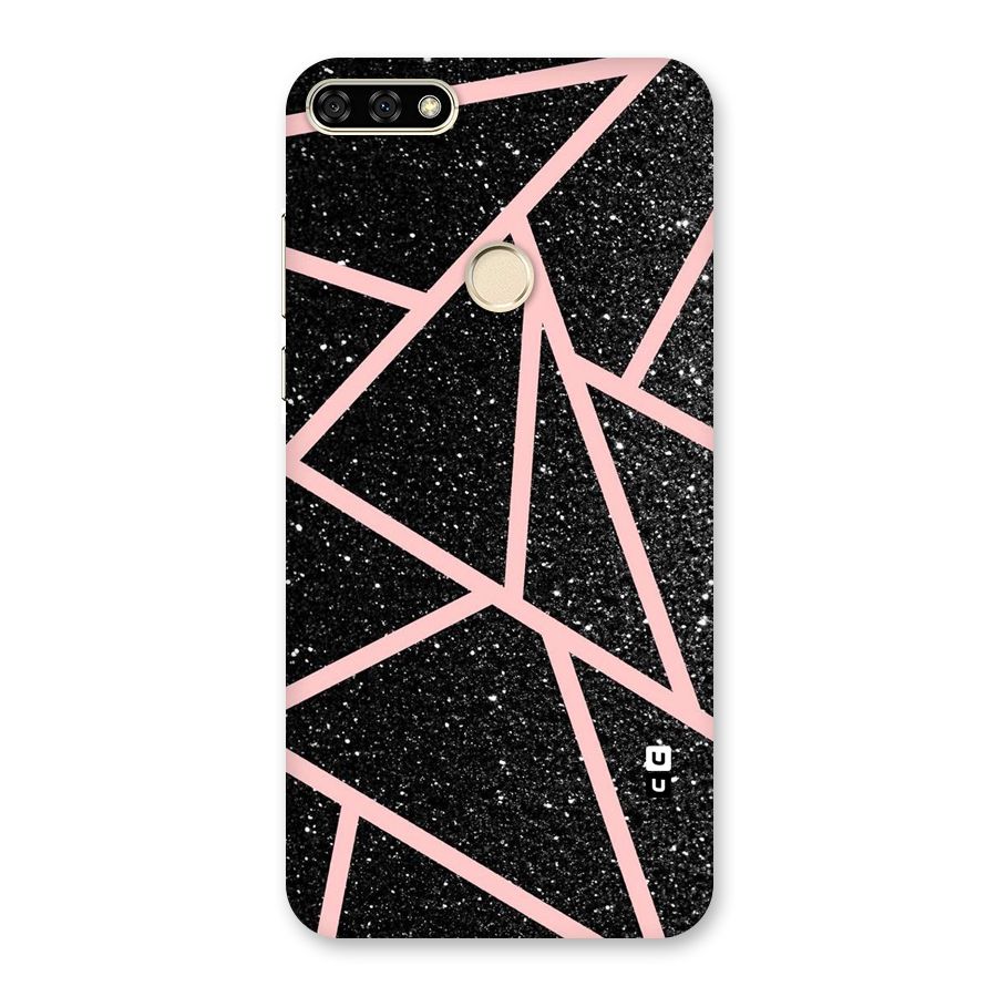 Concrete Black Pink Stripes Back Case for Honor 7A