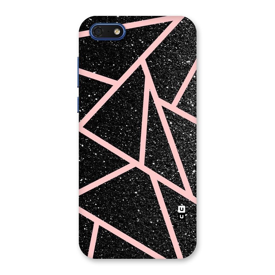 Concrete Black Pink Stripes Back Case for Honor 7s