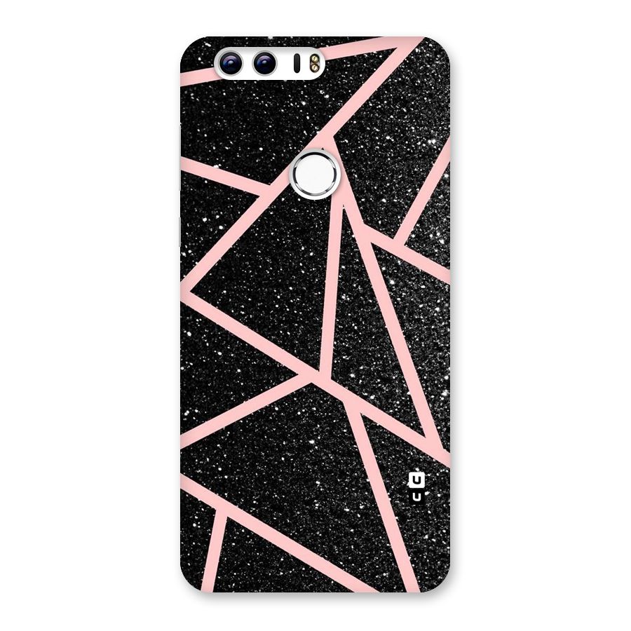 Concrete Black Pink Stripes Back Case for Honor 8