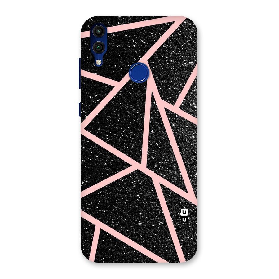 Concrete Black Pink Stripes Back Case for Honor 8C