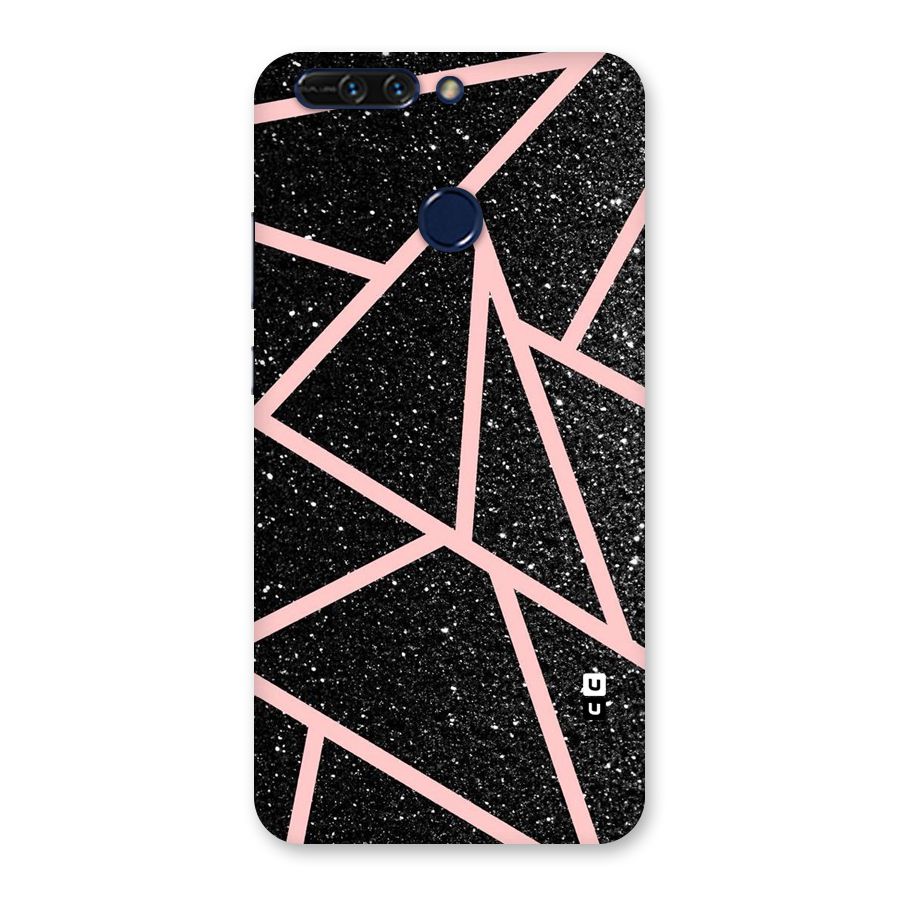 Concrete Black Pink Stripes Back Case for Honor 8 Pro