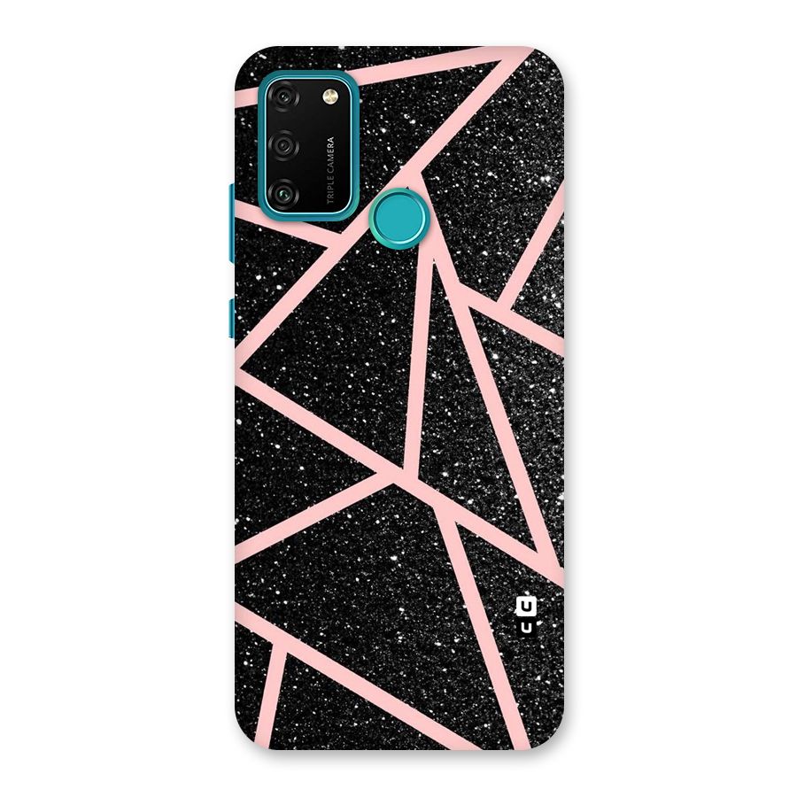 Concrete Black Pink Stripes Back Case for Honor 9A