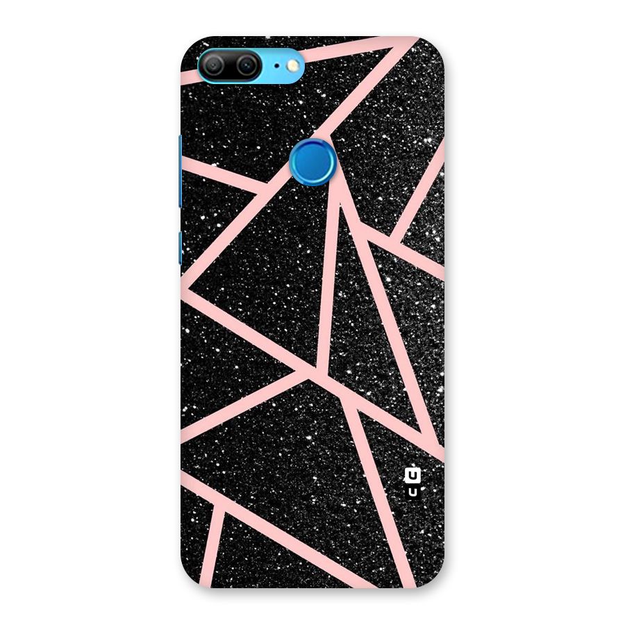 Concrete Black Pink Stripes Back Case for Honor 9 Lite