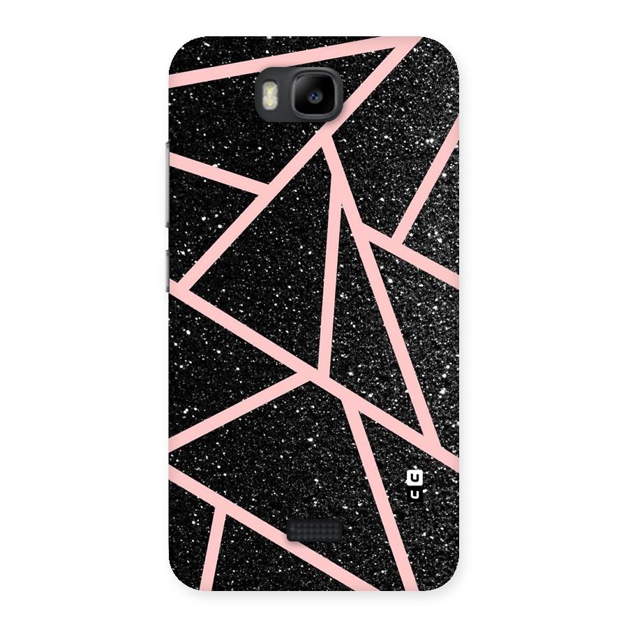 Concrete Black Pink Stripes Back Case for Honor Bee