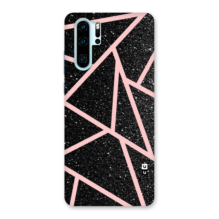 Concrete Black Pink Stripes Back Case for Huawei P30 Pro
