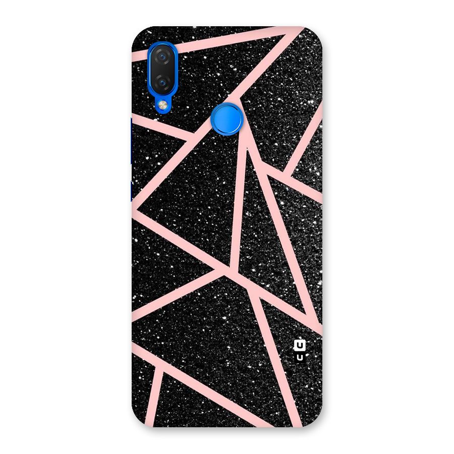 Concrete Black Pink Stripes Back Case for Huawei P Smart+