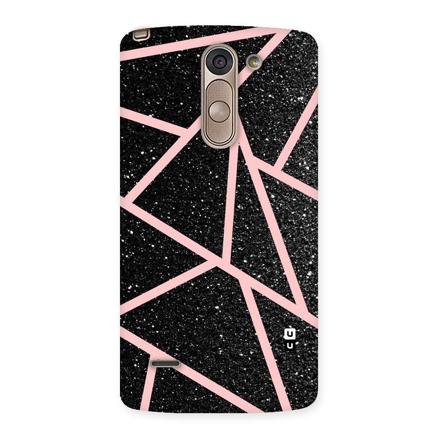 Concrete Black Pink Stripes Back Case for LG G3 Stylus