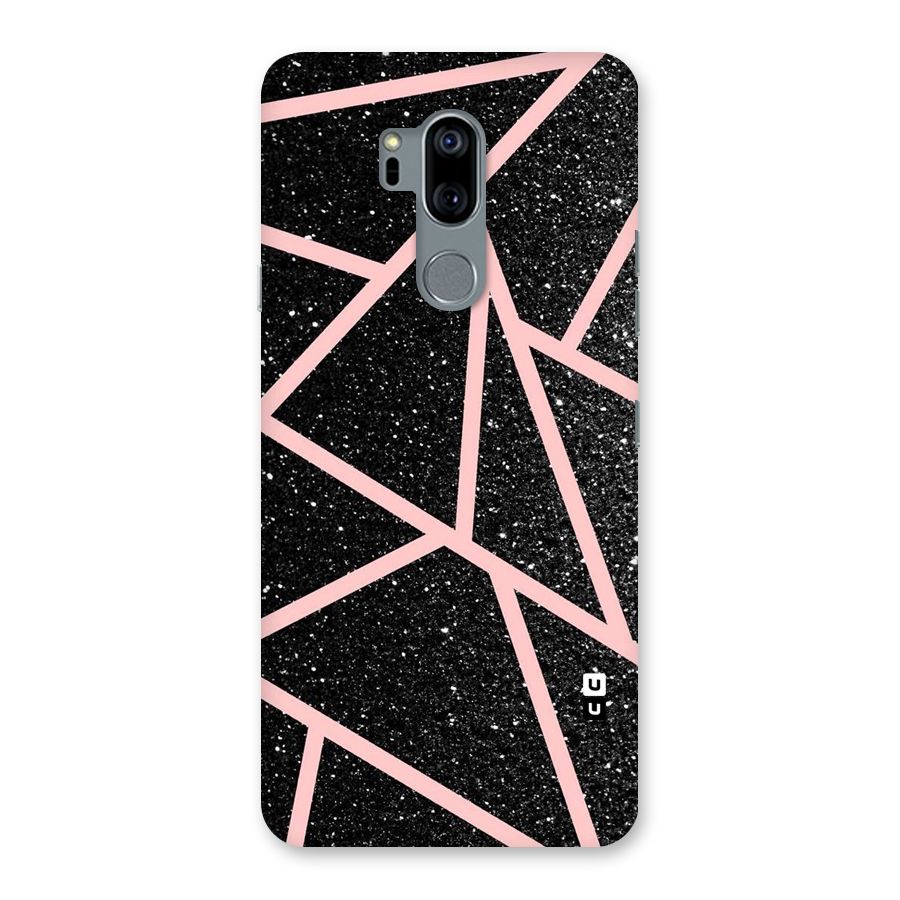 Concrete Black Pink Stripes Back Case for LG G7