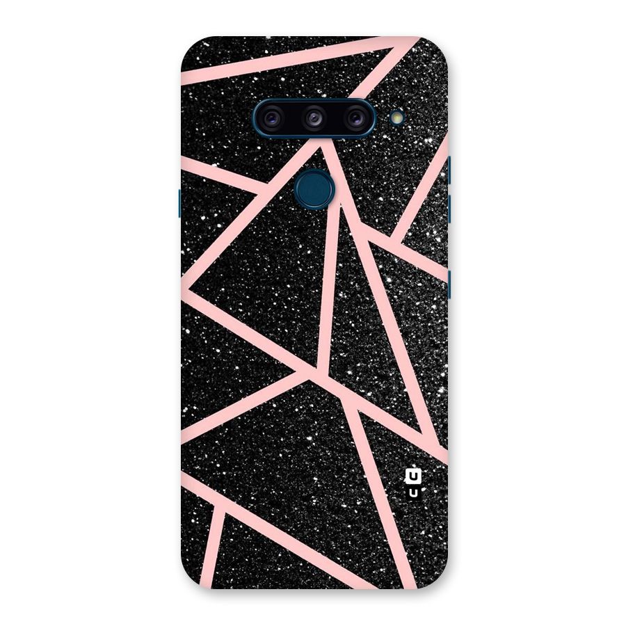 Concrete Black Pink Stripes Back Case for LG  V40 ThinQ