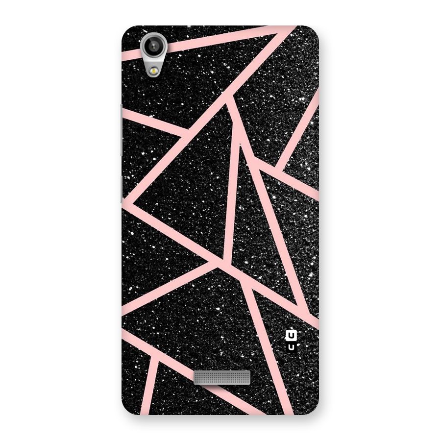 Concrete Black Pink Stripes Back Case for Lava-Pixel-V1