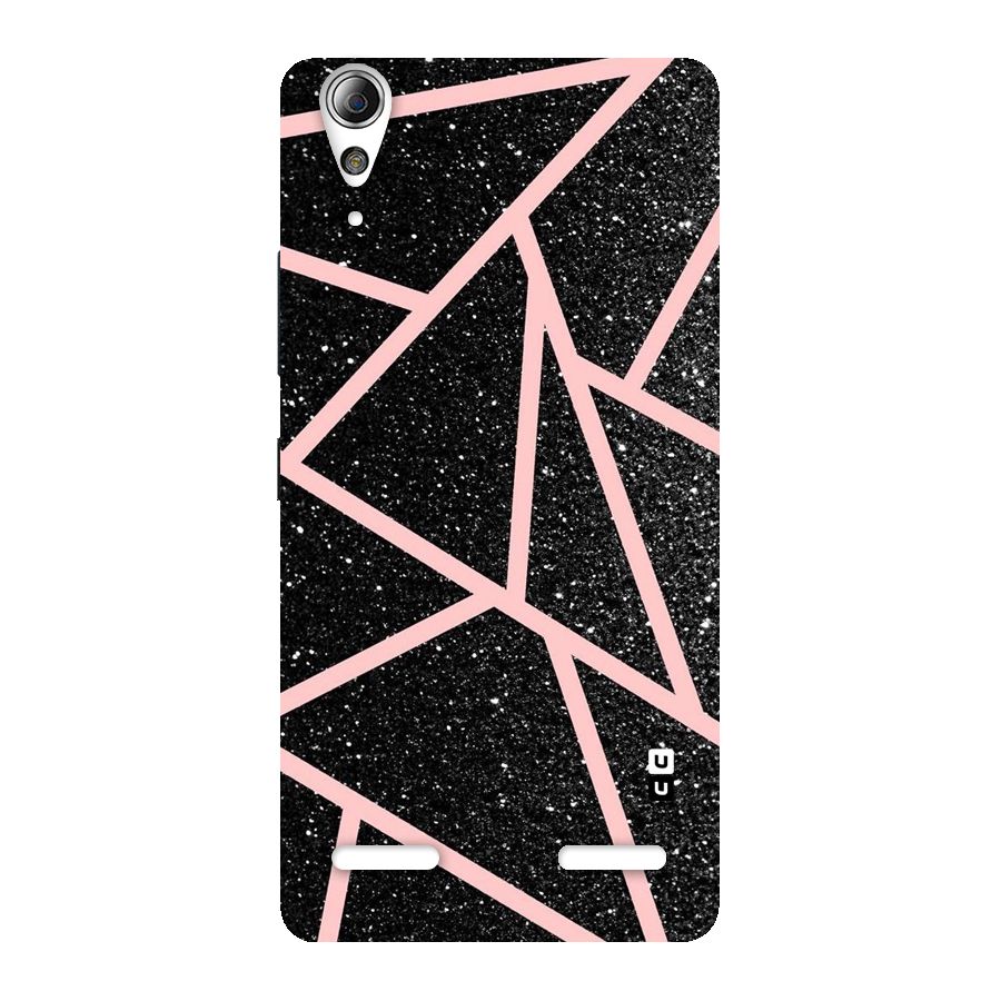 Concrete Black Pink Stripes Back Case for Lenovo A6000