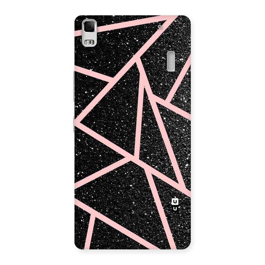 Concrete Black Pink Stripes Back Case for Lenovo A7000