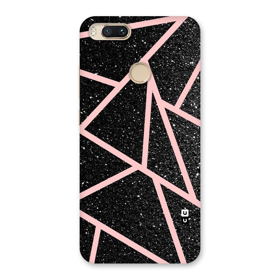Concrete Black Pink Stripes Back Case for Mi A1