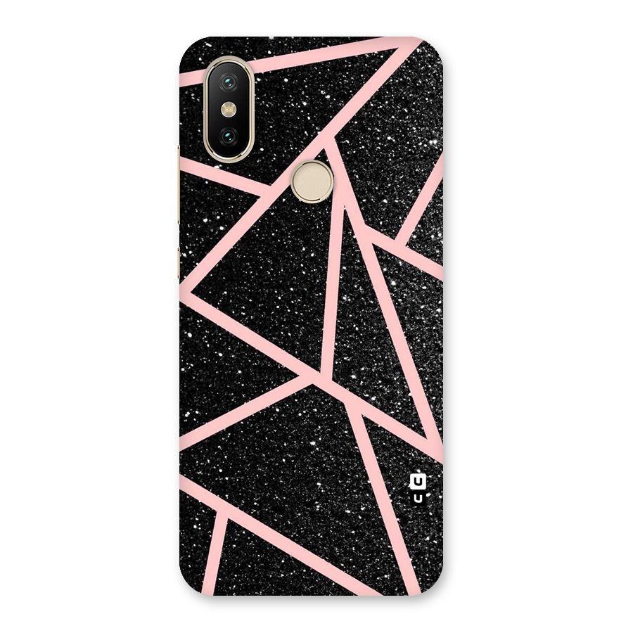 Concrete Black Pink Stripes Back Case for Mi A2