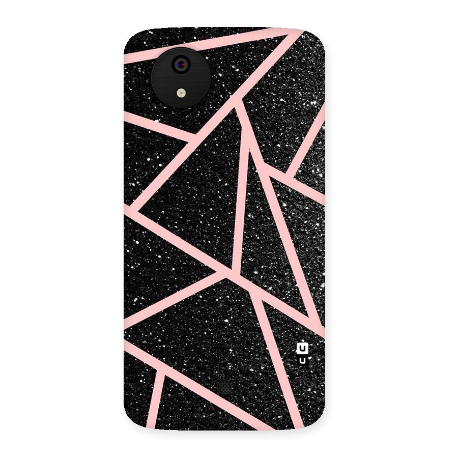 Concrete Black Pink Stripes Back Case for Micromax Canvas A1