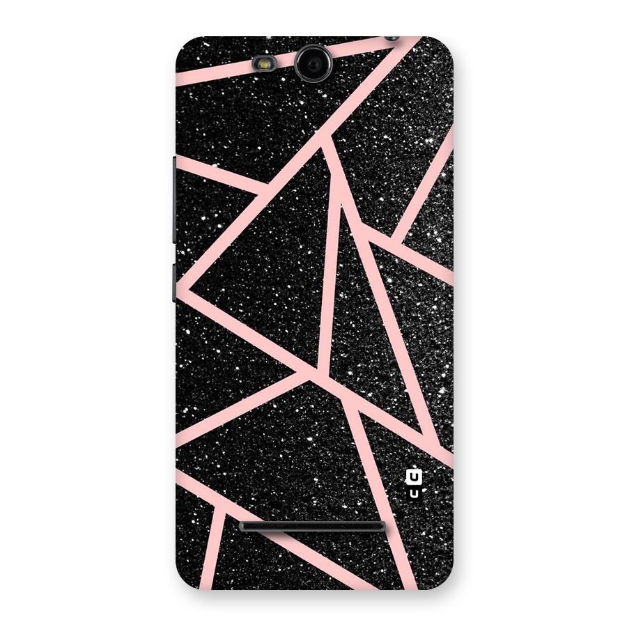 Concrete Black Pink Stripes Back Case for Micromax Canvas Juice 3 Q392