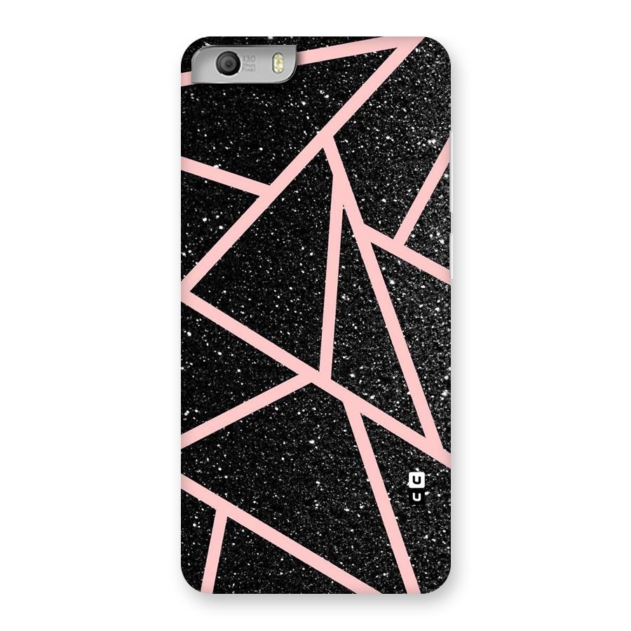 Concrete Black Pink Stripes Back Case for Micromax Canvas Knight 2
