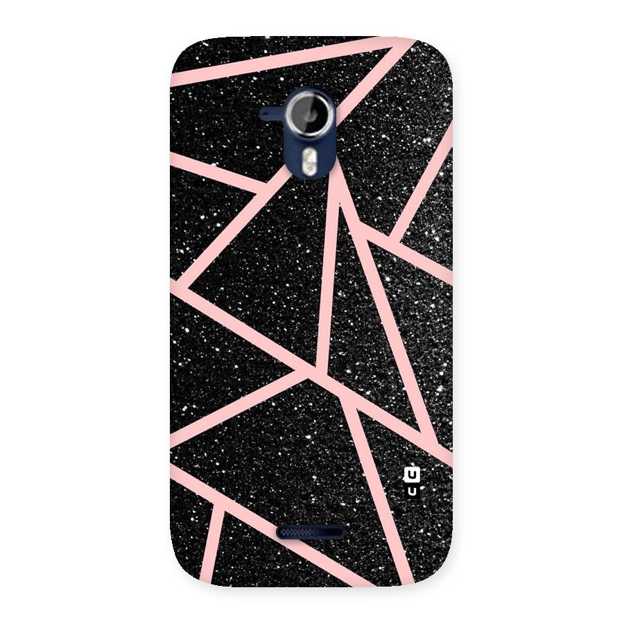 Concrete Black Pink Stripes Back Case for Micromax Canvas Magnus A117
