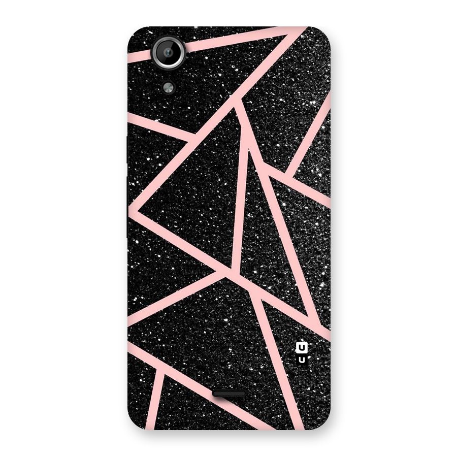 Concrete Black Pink Stripes Back Case for Micromax Canvas Selfie Lens Q345