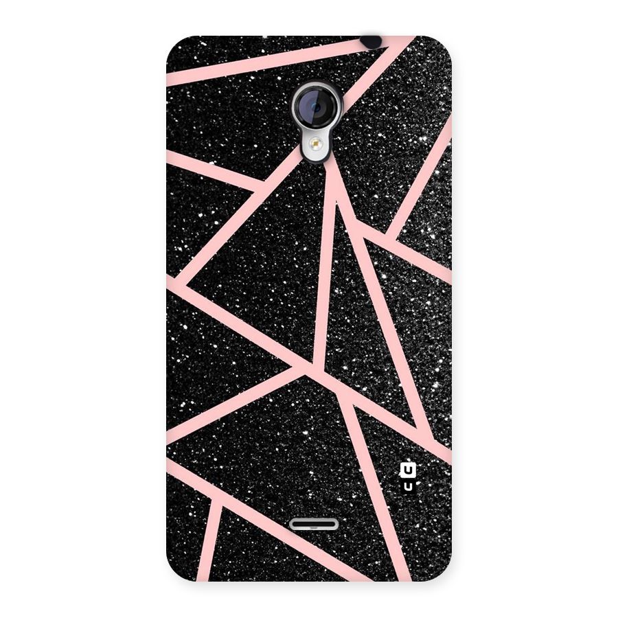 Concrete Black Pink Stripes Back Case for Micromax Unite 2 A106