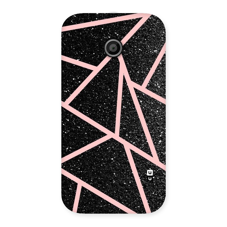 Concrete Black Pink Stripes Back Case for Moto E