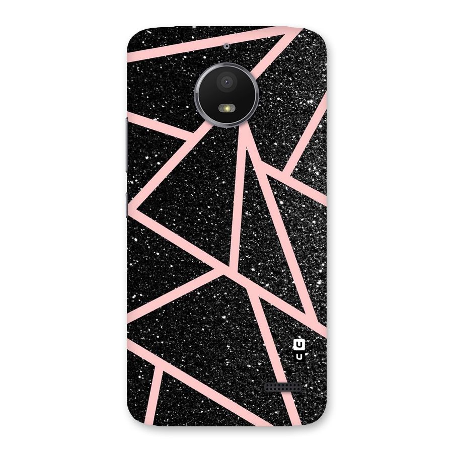 Concrete Black Pink Stripes Back Case for Moto E4