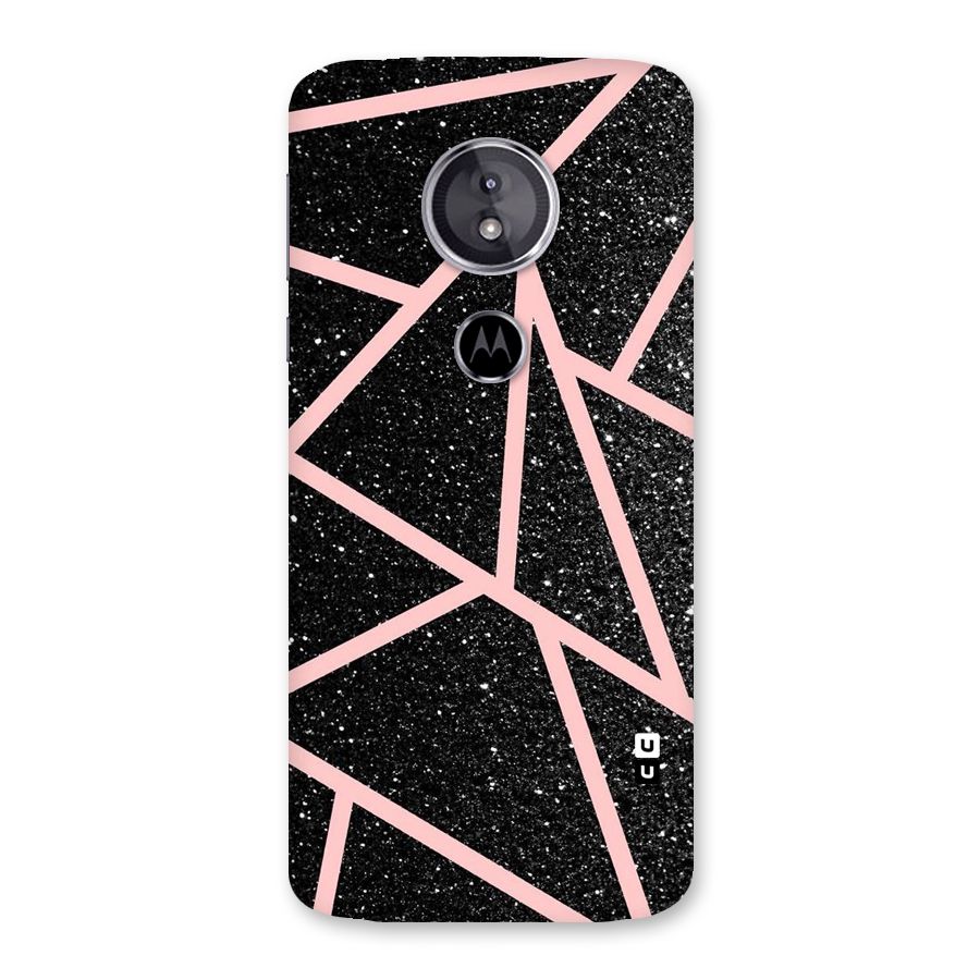 Concrete Black Pink Stripes Back Case for Moto E5