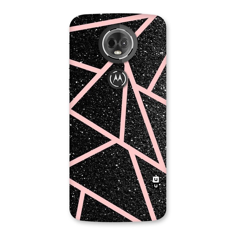 Concrete Black Pink Stripes Back Case for Moto E5 Plus