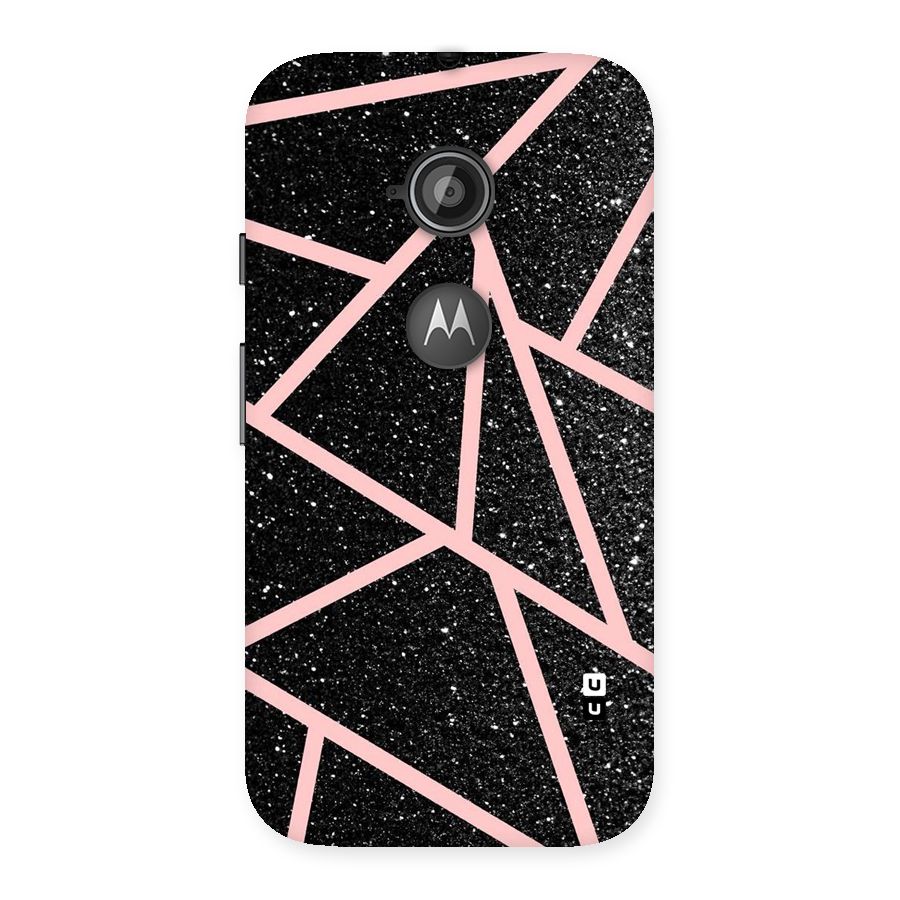 Concrete Black Pink Stripes Back Case for Moto E 2nd Gen