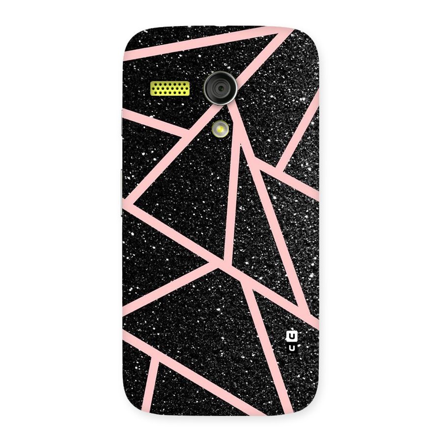 Concrete Black Pink Stripes Back Case for Moto G