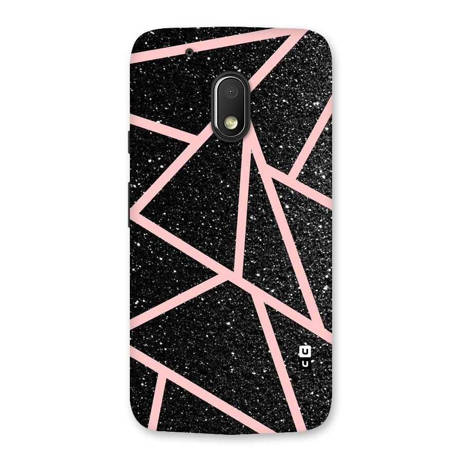 Concrete Black Pink Stripes Back Case for Moto G4 Play