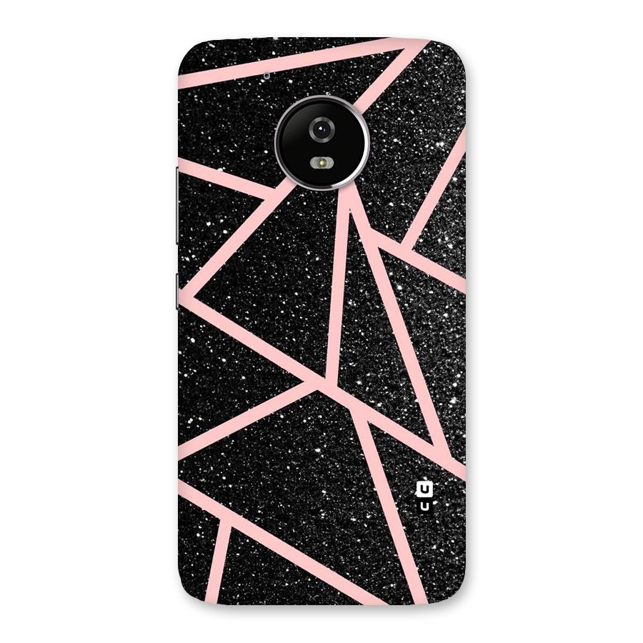 Concrete Black Pink Stripes Back Case for Moto G5